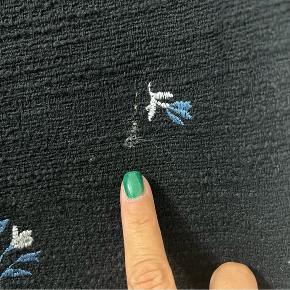 Ann Taylor 2 Kate Floral Wide Leg Embroidered Tweed Office Career Crop Pant - Picture 9 of 12